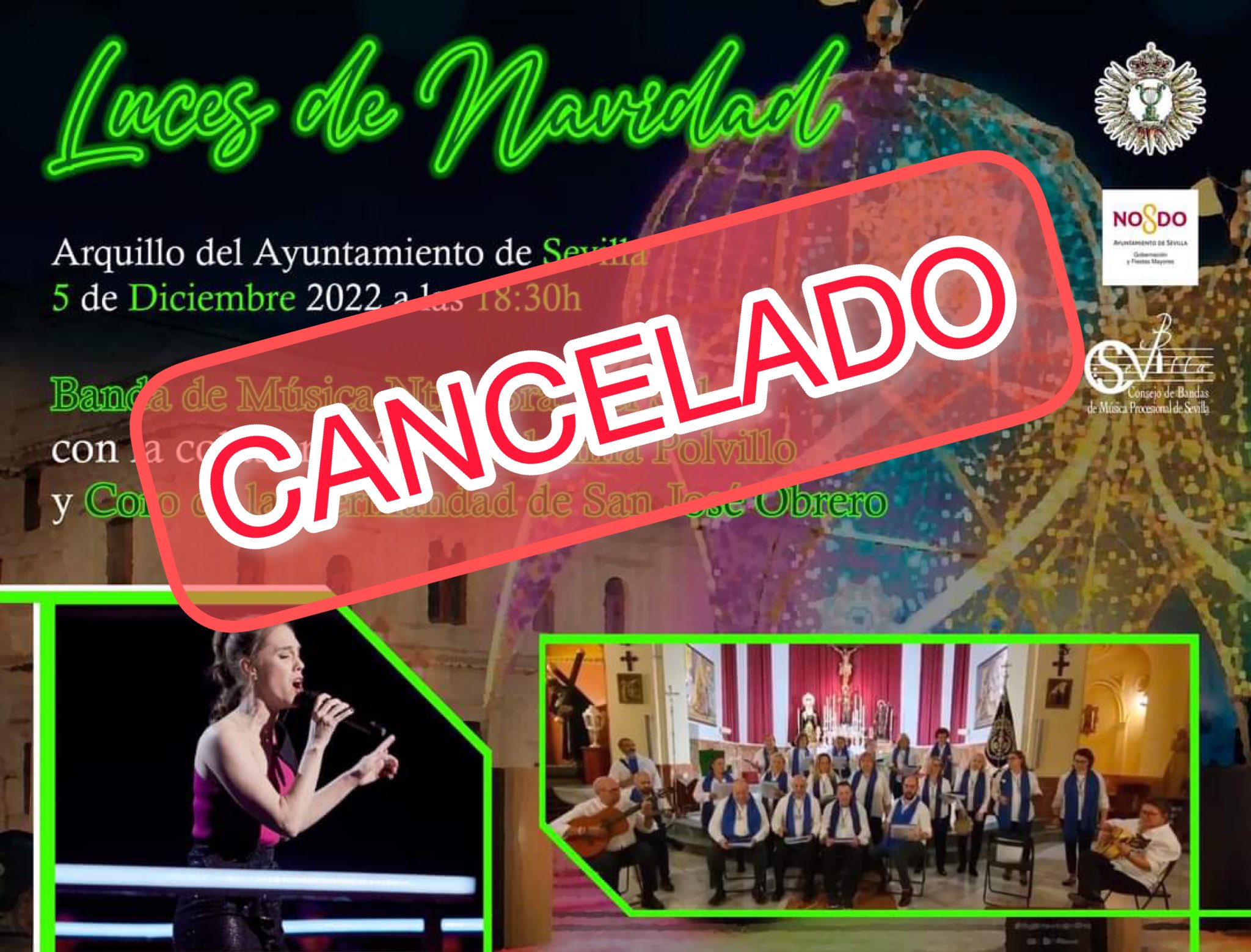Cancelado el concierto Luces de Navidad